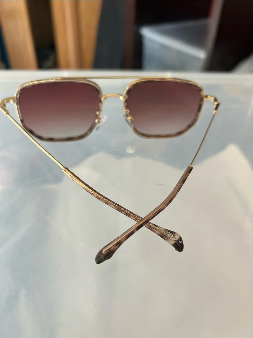 Fashion Brown Gradient Lens Square Sunglasses